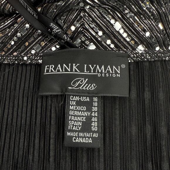 FRANK LYMAN Shimmering Sequins Cover Up Women's Plus Size 16 - Picture 2 of 5